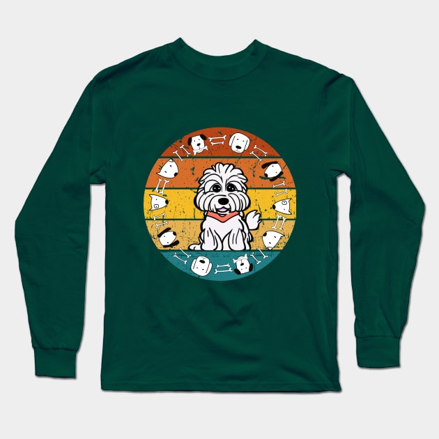 Maltipoo dog cute puppy friend Long Sleeve T-Shirt by Greenmillion